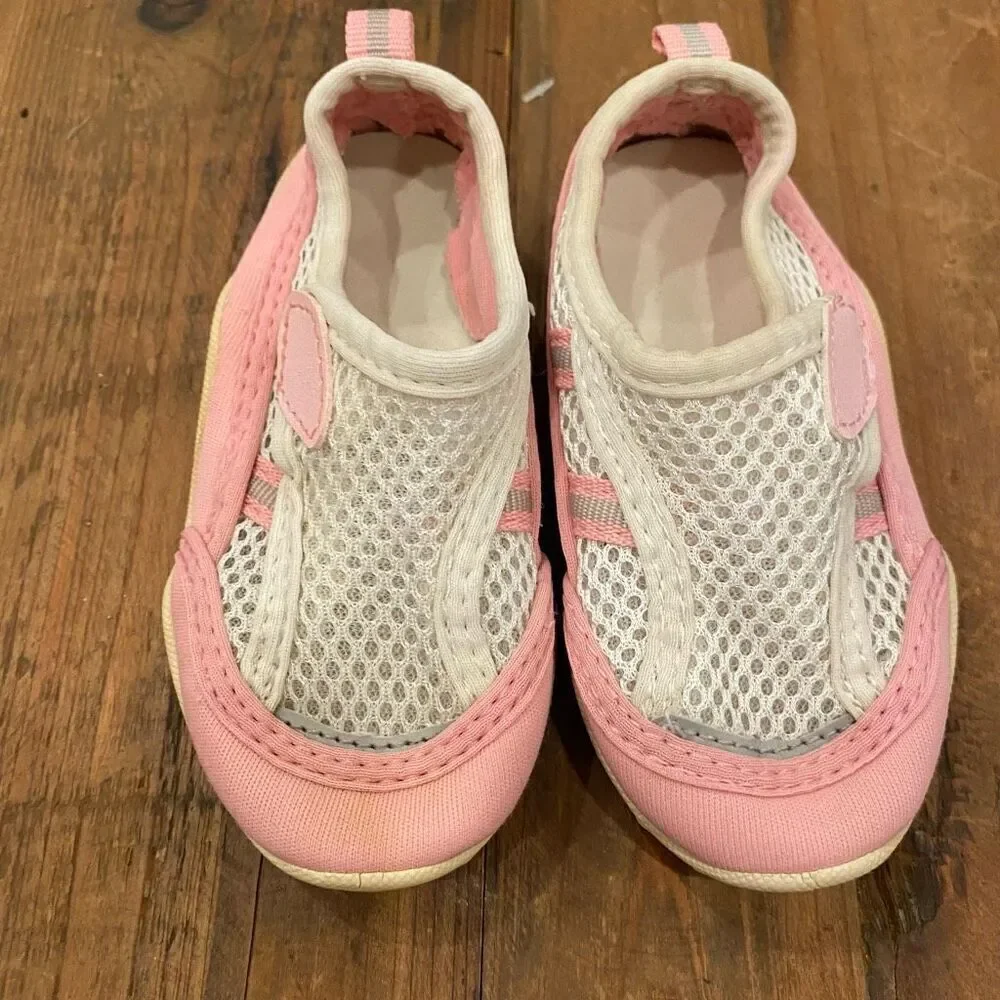 Toddler Girls Water Shoes Pink White Size 8